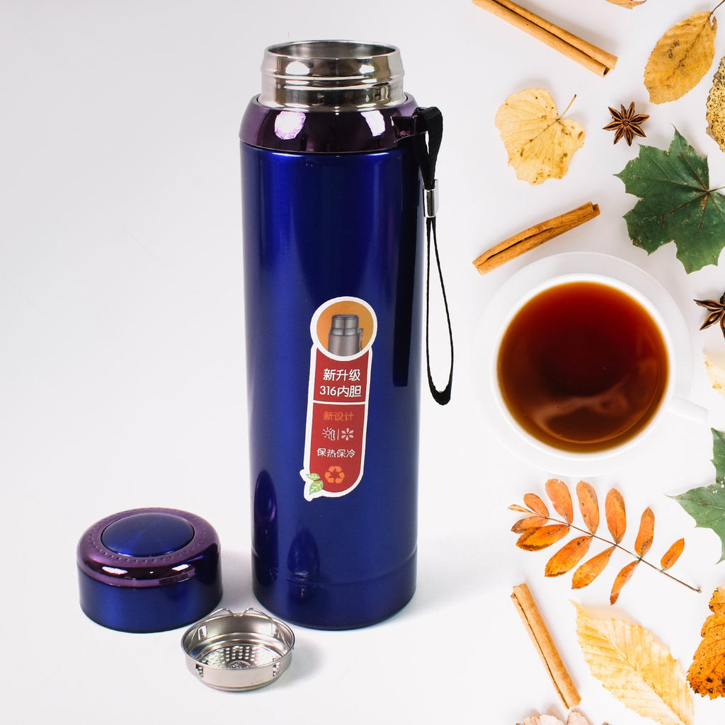 ALVENZA Vacuum Insulated Stainless Steel Bottle – Keeps Drinks Hot or Cold