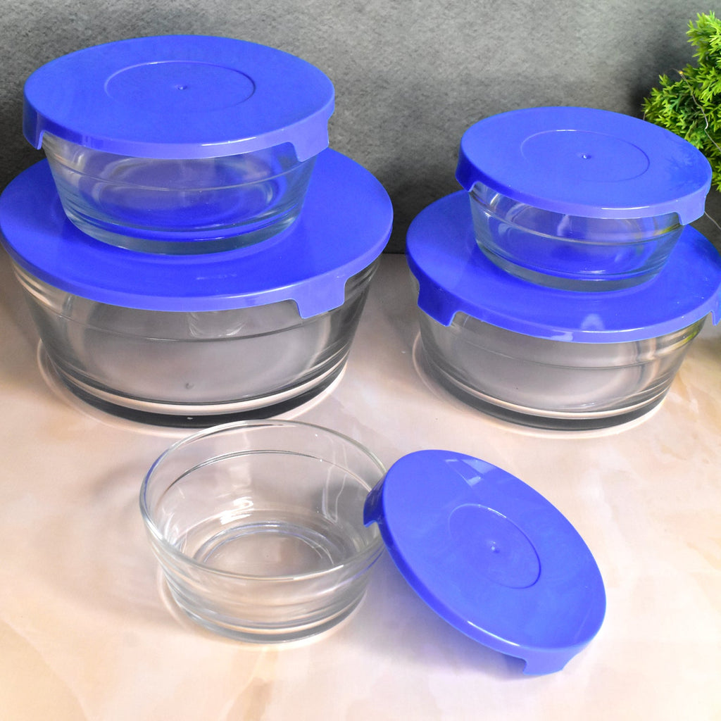 ALVENZA Glass Bowl Set – 5-Piece Modern Storage | Organivo