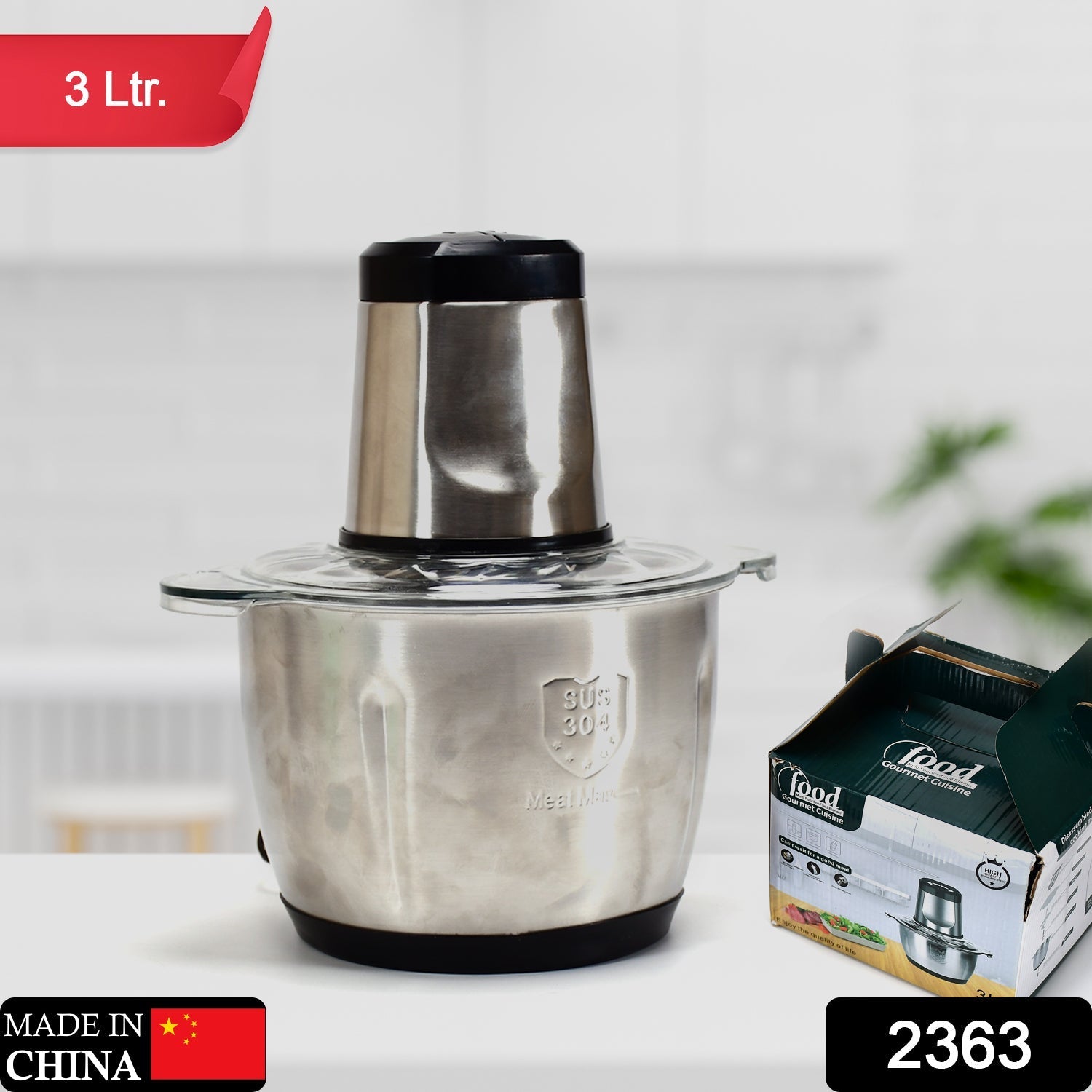 ALVENZA Electric Meat Grinder – 3L Stainless Steel Food Chopper | CookAura