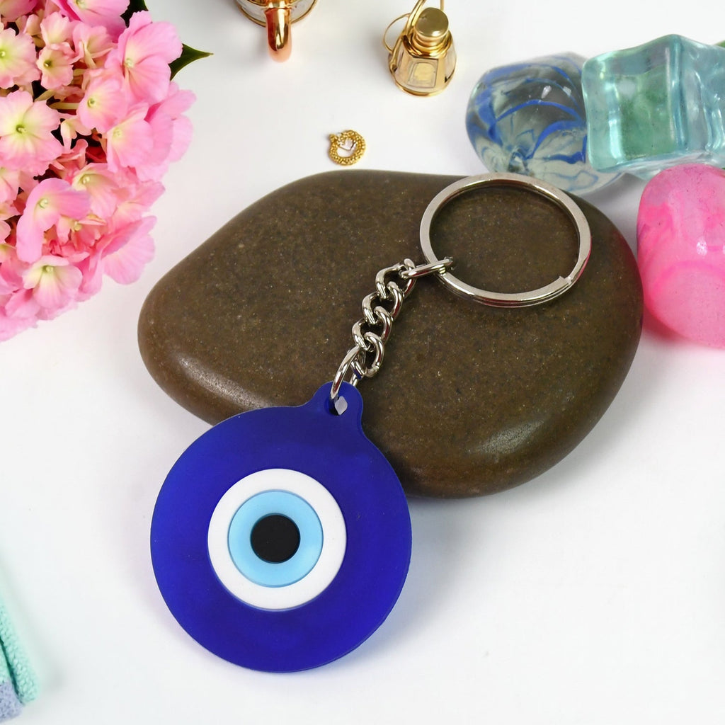 ALVENZA Evil Eye Silicone Keychain – Good Luck Charm | RaceVault