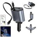 ALVENZA 4-in-1 Car Charger – Dual Cables & 120W Super Fast Power
