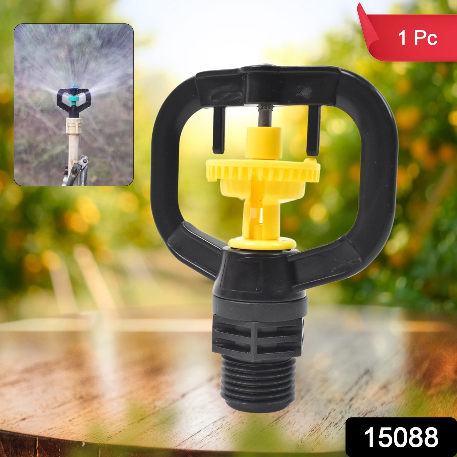 Rotating Sprinkler Nozzle Efficient Garden Watering | Grow Garden Tools - Side View
