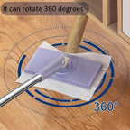 ALVENZA Mini Mop with Automatic Cloth Change & Push-Pull Handle | Velvet Wipe