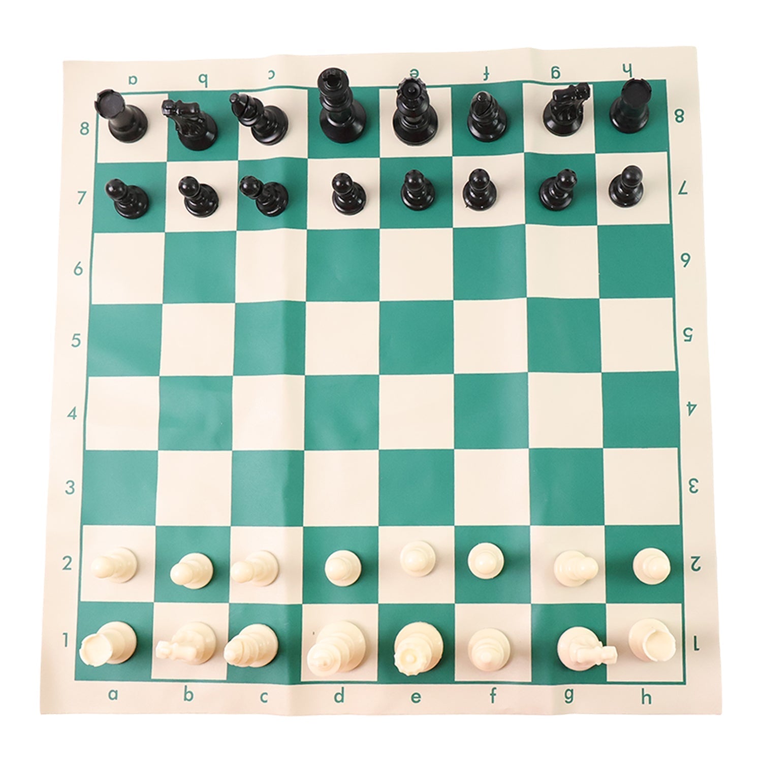 ALVENZA Portable Chess Set – Foldable, Travel-Friendly with Plastic Pieces