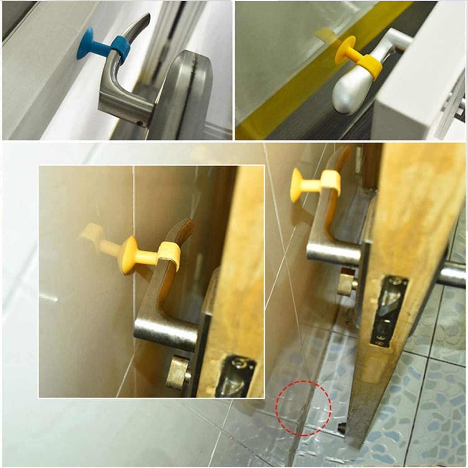 Silicone Door Stopper Suction Wall Protector 2-Pack | Safelix - Front View