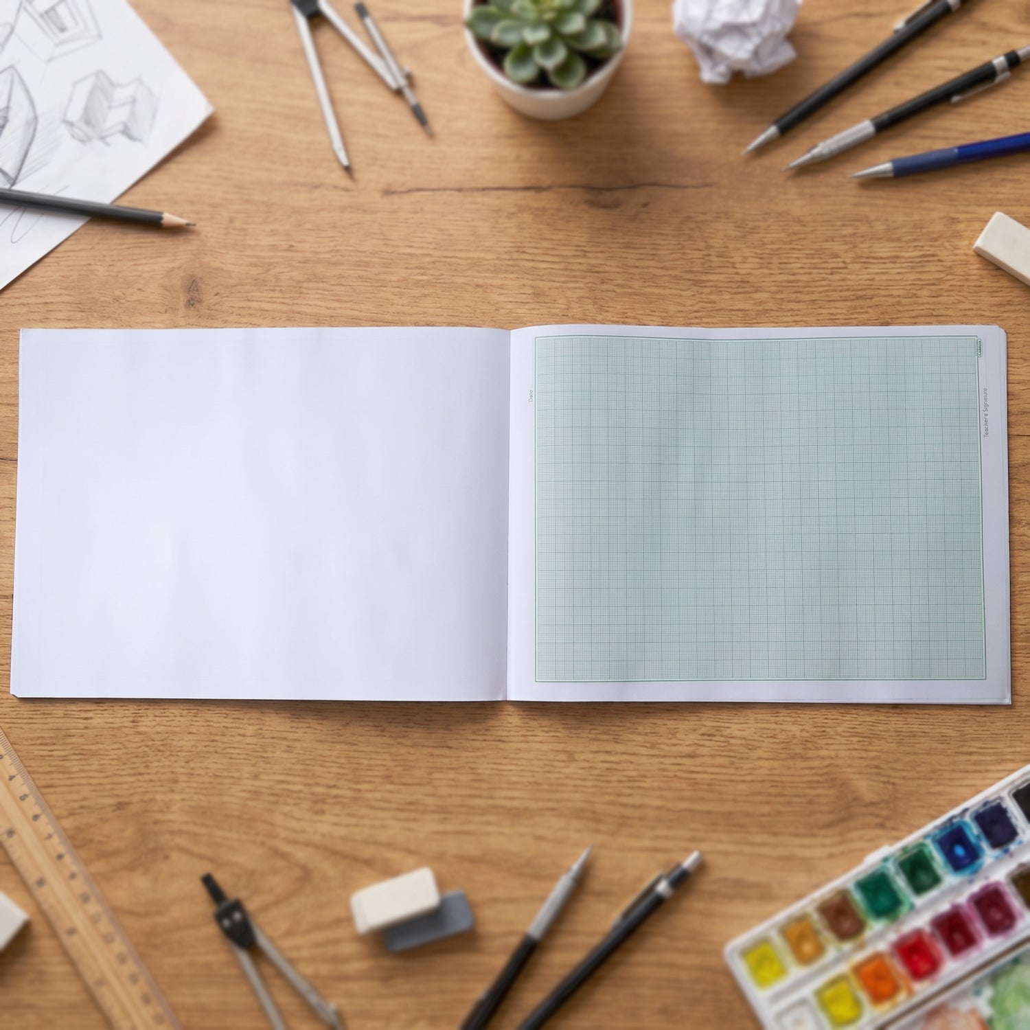 A4 Graph Paper Pad Precise 1mm Square Grid for Technical & Academic Use - Detail View 8