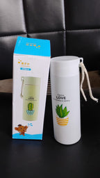 Glass Water Bottle Leakproof 450ml Borosilicate | FitFuzion - Detail View 7