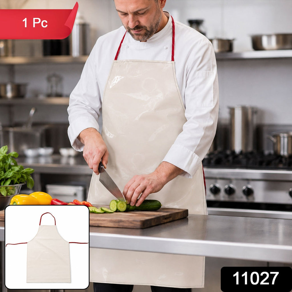 Waterproof Kitchen Apron Full Coverage & Adjustable Fit for Cooking - Side View
