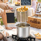 Stainless Steel Deep Frying Pot Compact, Durable & Easy to Use - Detail View 7