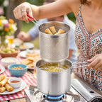 Stainless Steel Deep Frying Pot Compact, Durable & Easy to Use - Detail View 8
