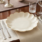 Lotus Flower Decorative Serving Tray Elegant Snack & Dry Fruit Platter - Back View