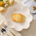 Lotus Flower Decorative Serving Tray Elegant Snack & Dry Fruit Platter - Detail View 7