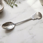 Stainless Steel Dinner Spoon Elegant Carved Handle for Daily Use - Front View