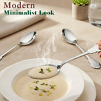 Stainless Steel Dinner Spoon Elegant Carved Handle for Daily Use - Detail View 8