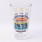 Printed Vintage Trivia Drinking Glass Unique Novelty Gift - Detail View 5