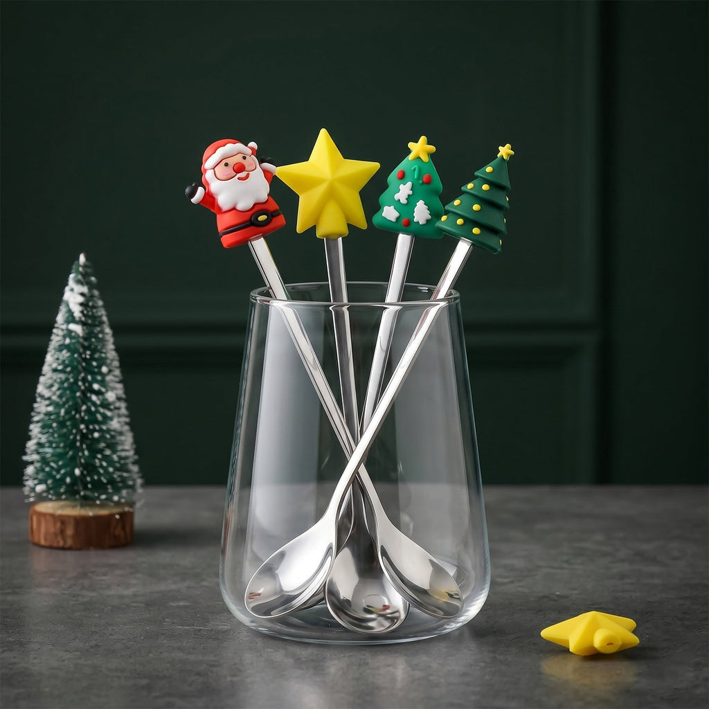 Golden Cartoon Spoon Set Stylish & Durable Tableware for All - Detail View 7