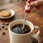 Golden Cartoon Spoon Set Stylish & Durable Tableware for All - Front View