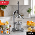 Citrus Juicer Heavy Duty Manual Press for Maximum Extraction - Side View