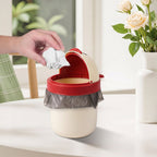 Mini Desktop Trash Can with Lid Cute Chick Design for Office & Home - Detail View 7