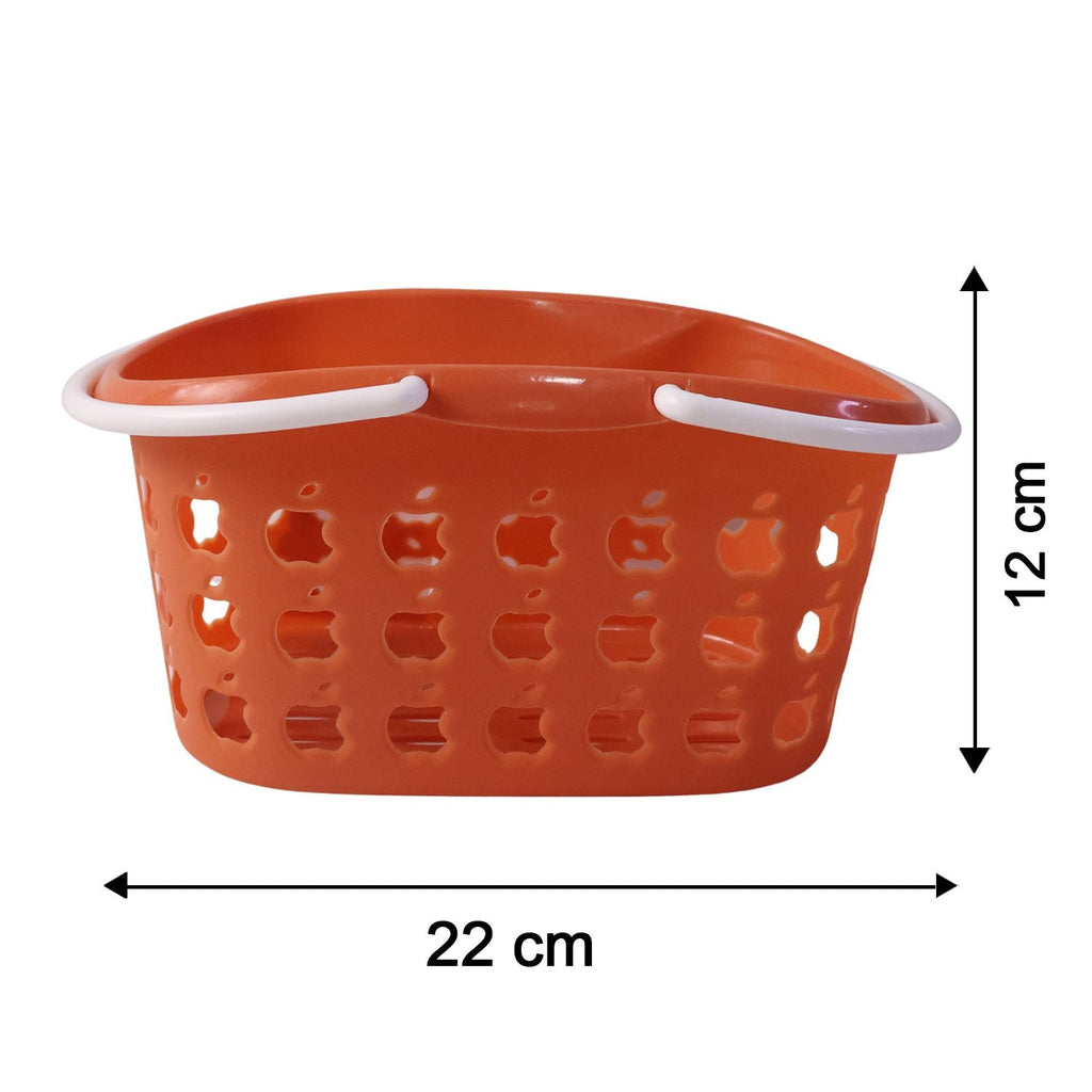 Plastic Storage Basket with Handle Durable & Lightweight for Home & Shopping - Detail View 6