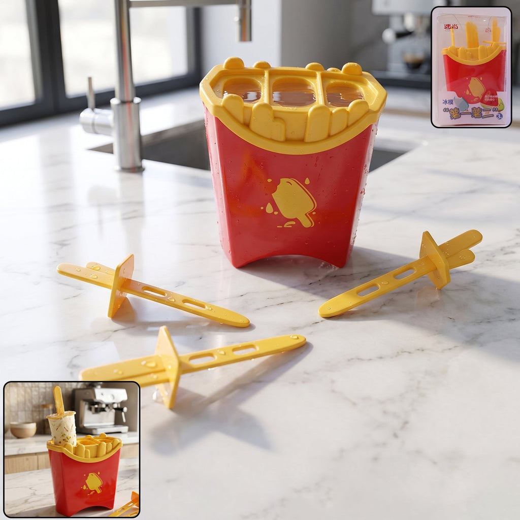 Ice Pop Mould Set Fun French Fries Shape for Summer Treats