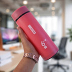 Glass Water Bottle Leak-Proof & Eco-Friendly Design - Front View