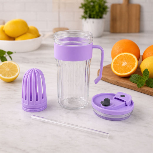Glass Tumbler with Lid – Reusable, Stylish Cold Beverage Mug
