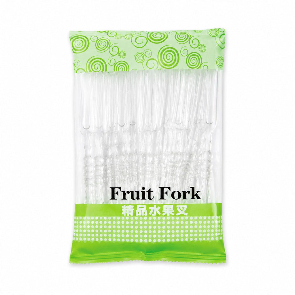 Mini Disposable Plastic Fruit Fork Elegant Beaded Handle Design - Detail View 6