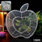 Apple Shape Jewellery Box Transparent Plastic Organizer | LilyGleam - Side View