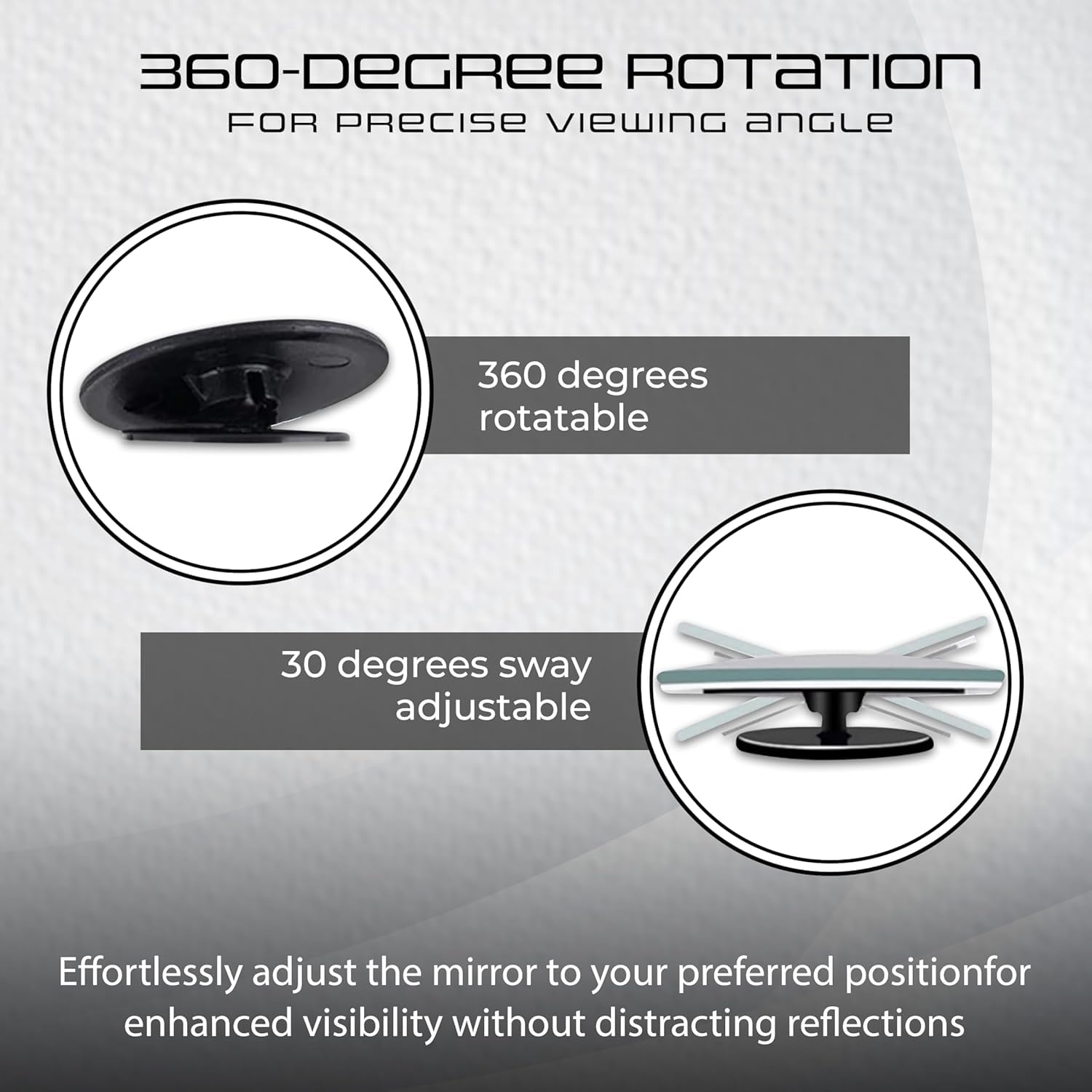ALVENZA Car Blind Spot Mirror – Wide-Angle Safety Side Mirror for Cars