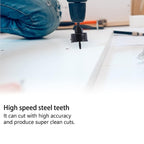 ALVENZA Hole Saw Kit – Carbon Steel 18 Pcs Set for Wood & Plastic | BoltForce