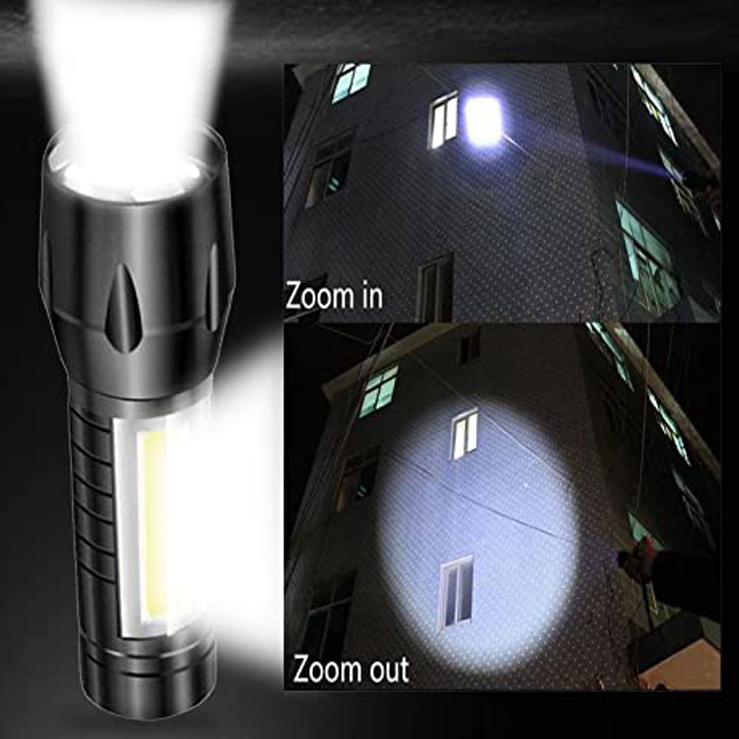 ALVENZA Rechargeable LED Flashlight – Mini, Long Range Torch | Indo Glow