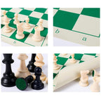 ALVENZA Portable Chess Set – Foldable, Travel-Friendly with Plastic Pieces