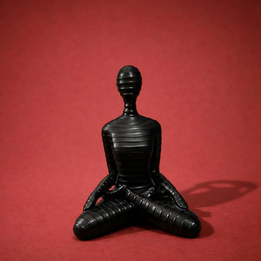 ALVENZA Meditation Yoga Human Sculpture – Serene Home Decor Showpiece