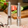 Thumb Press Grinder Steel Salt & Pepper Mill | ProChef Gadgets