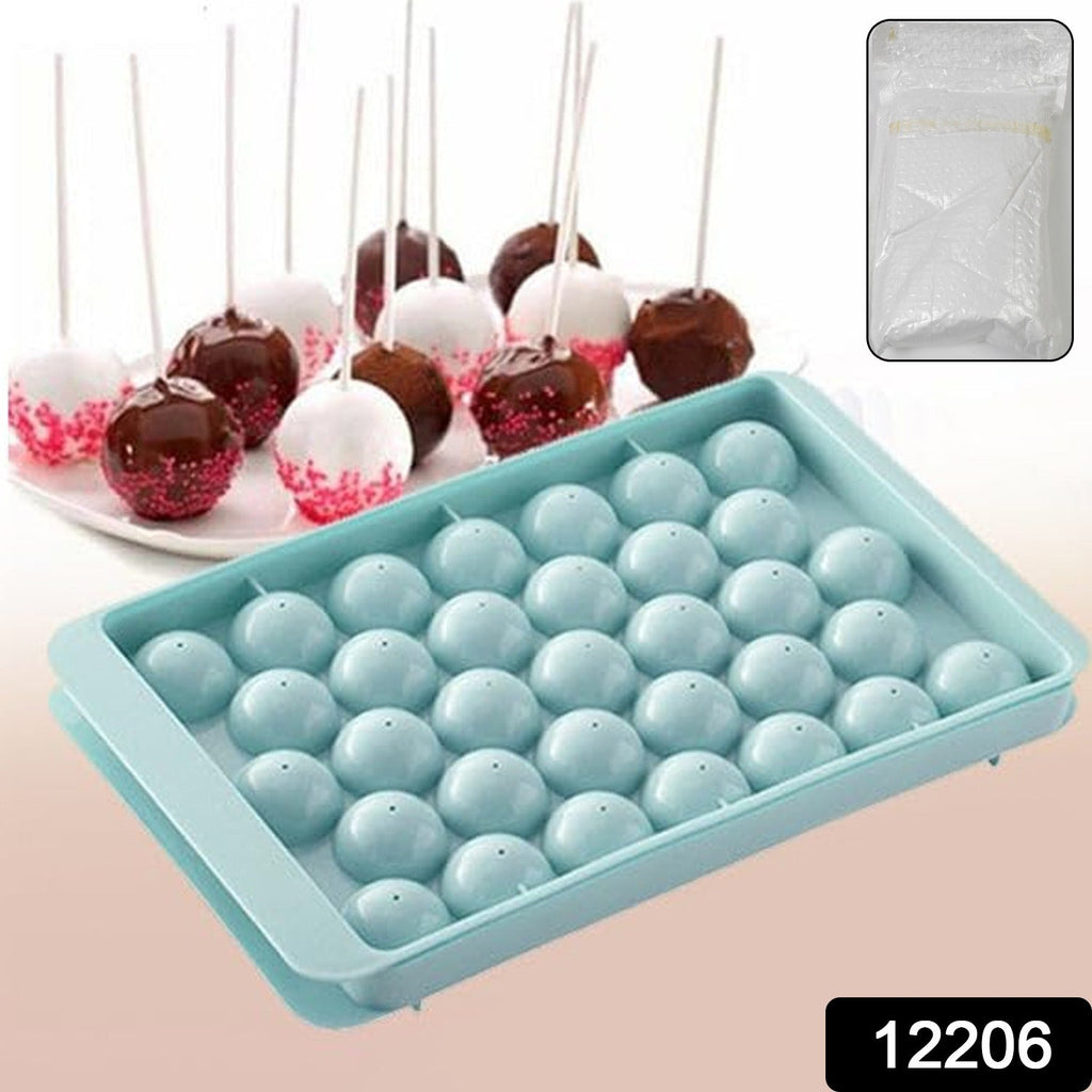 Ice Ball Mold 33 Round Spheres, Reusable & BPA-Free | - Side View