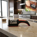 Manual Knife Sharpener 4-Stage for Precise Blades and Scissors