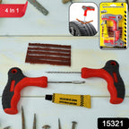 ALVENZA Tubeless Tyre Puncture Repair Kit – 4-in-1 Durable Tool Set