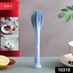 Reusable Cutlery Set 3-in-1 Spoon Fork Knife | Portable Travel - Side View