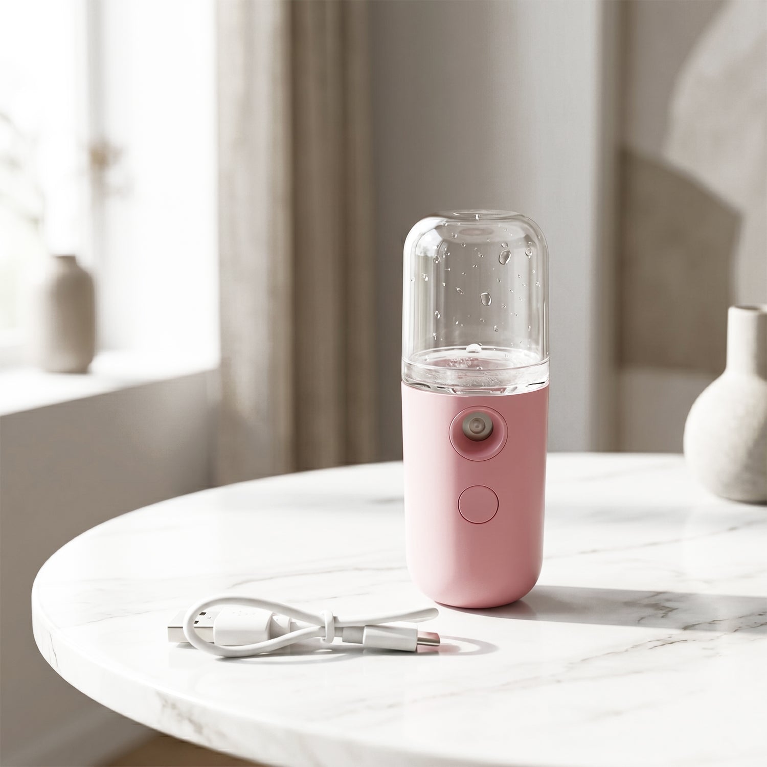 Nano Mist Sprayer Portable & Refillable for Instant Facial Hydration - Front View