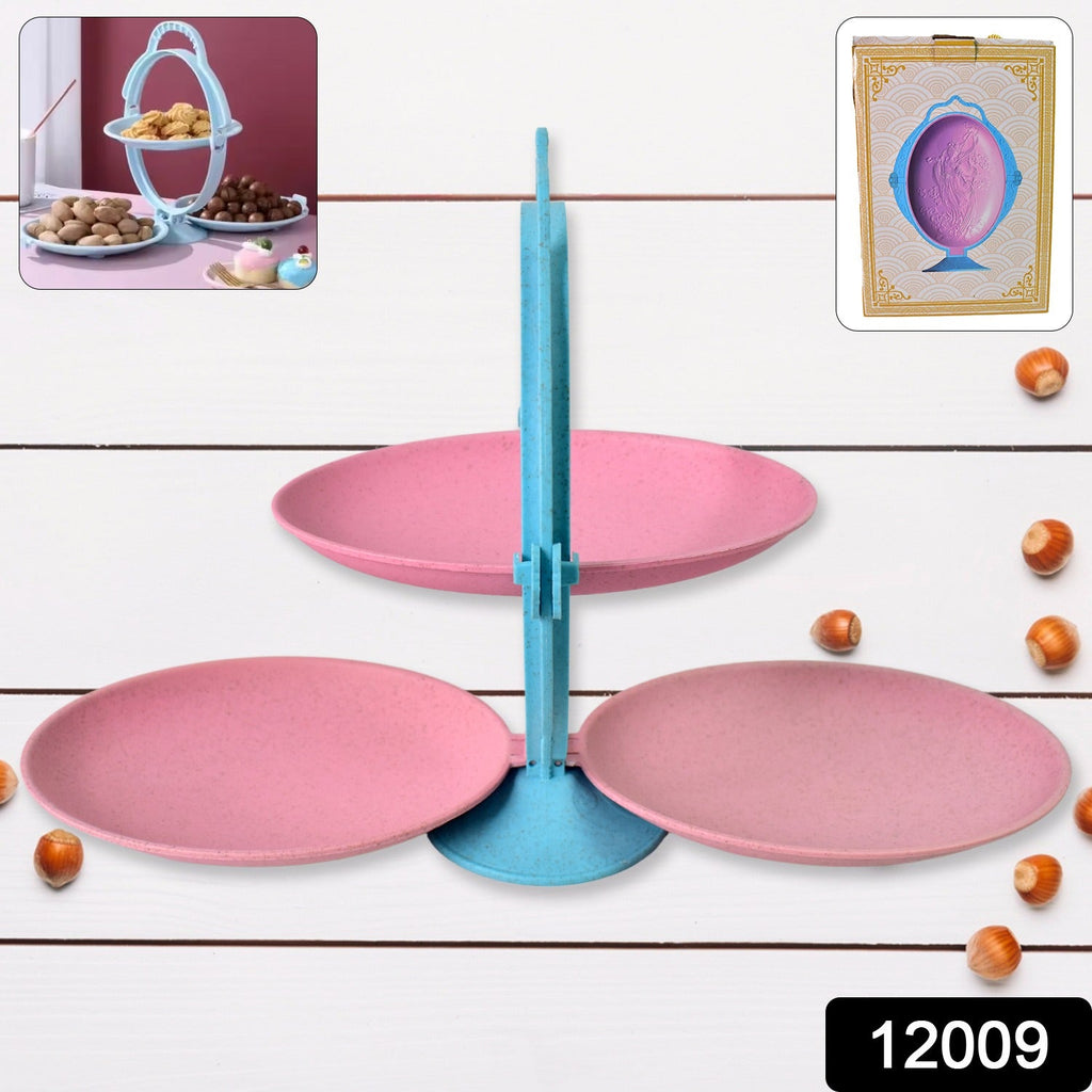 Foldable Fruit Plate Space-Saving Multi-Use Kitchen Organizer - Side View