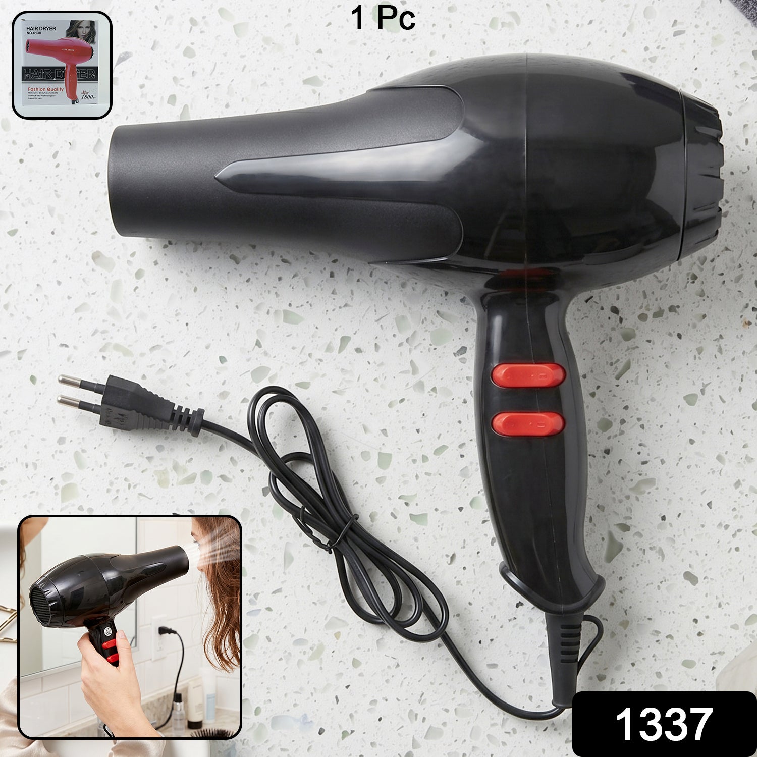 Portable Hair Dryer – Compact & Foldable for Travel Use