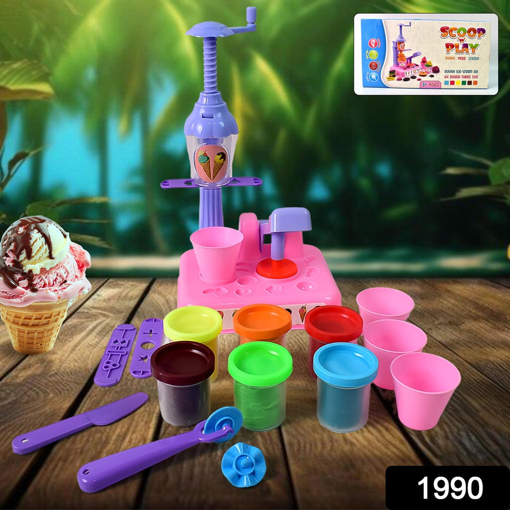 ALVENZA Play Dough Set – Ice Cream Maker & Scoop Kit | Aditi