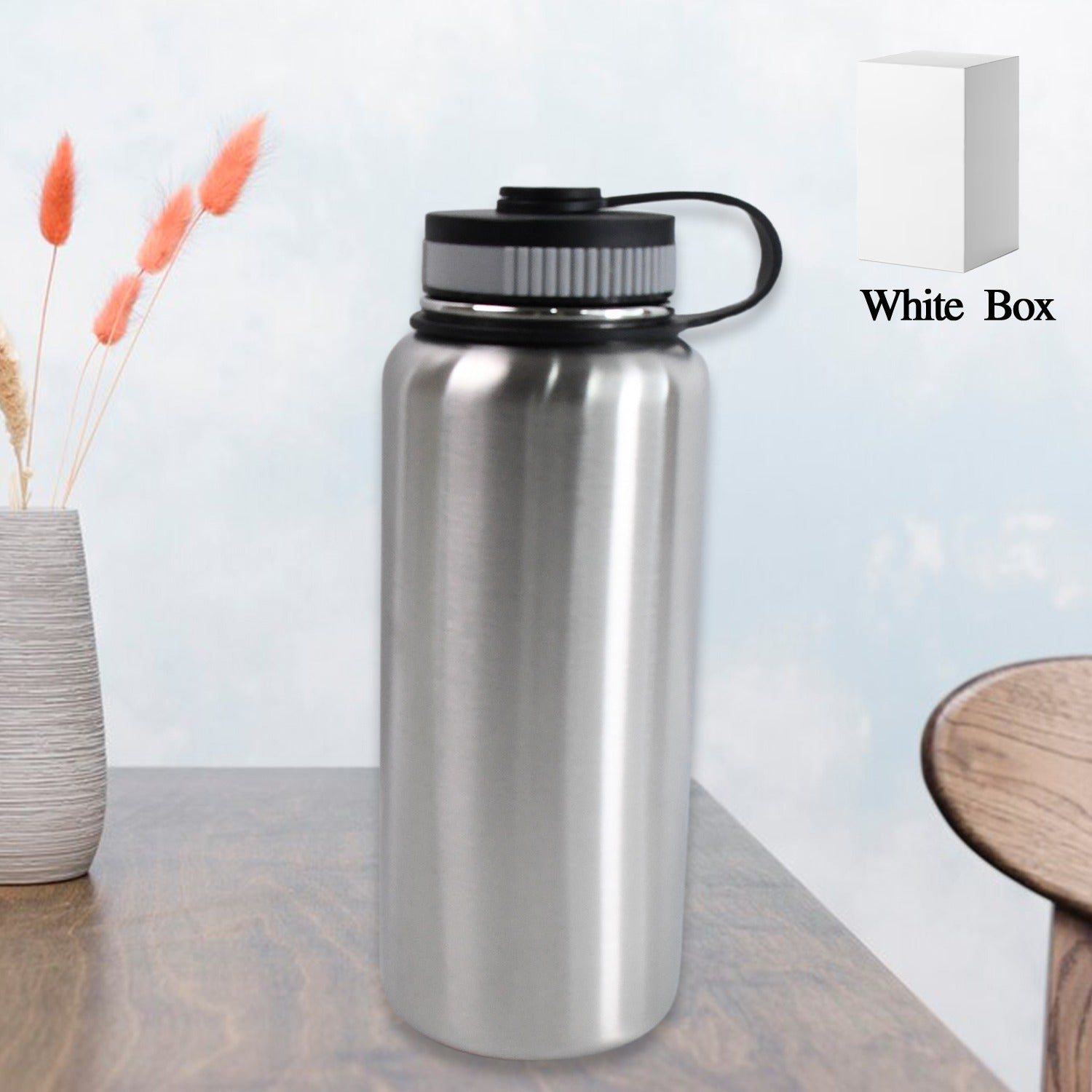 ALVENZA Stainless Steel Vacuum Insulated Water Bottle – 1000 ML Durable Hydration