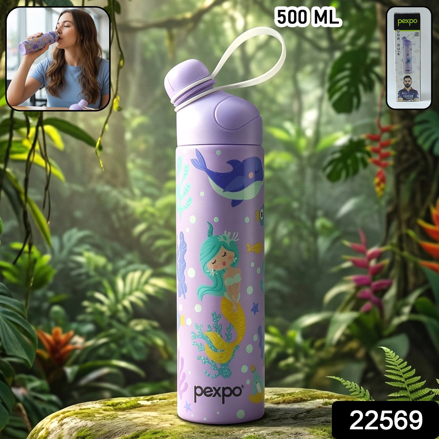 ALVENZA Insulated Water Bottle – Keeps Drinks Hot or Cold for Hours