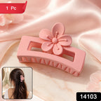 Plastic Hair Claw Clip Strong Grip & Trendy Design for Women & Girls - Side View