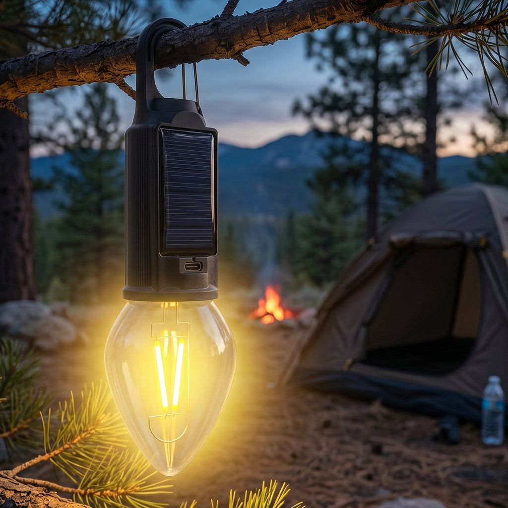 Camping Lantern Eco-Friendly, Dual Charging with Warm LED - Detail View 8