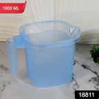 Transparent Bath Mug 1000 ML & BPA-Free | Bathora - Side View