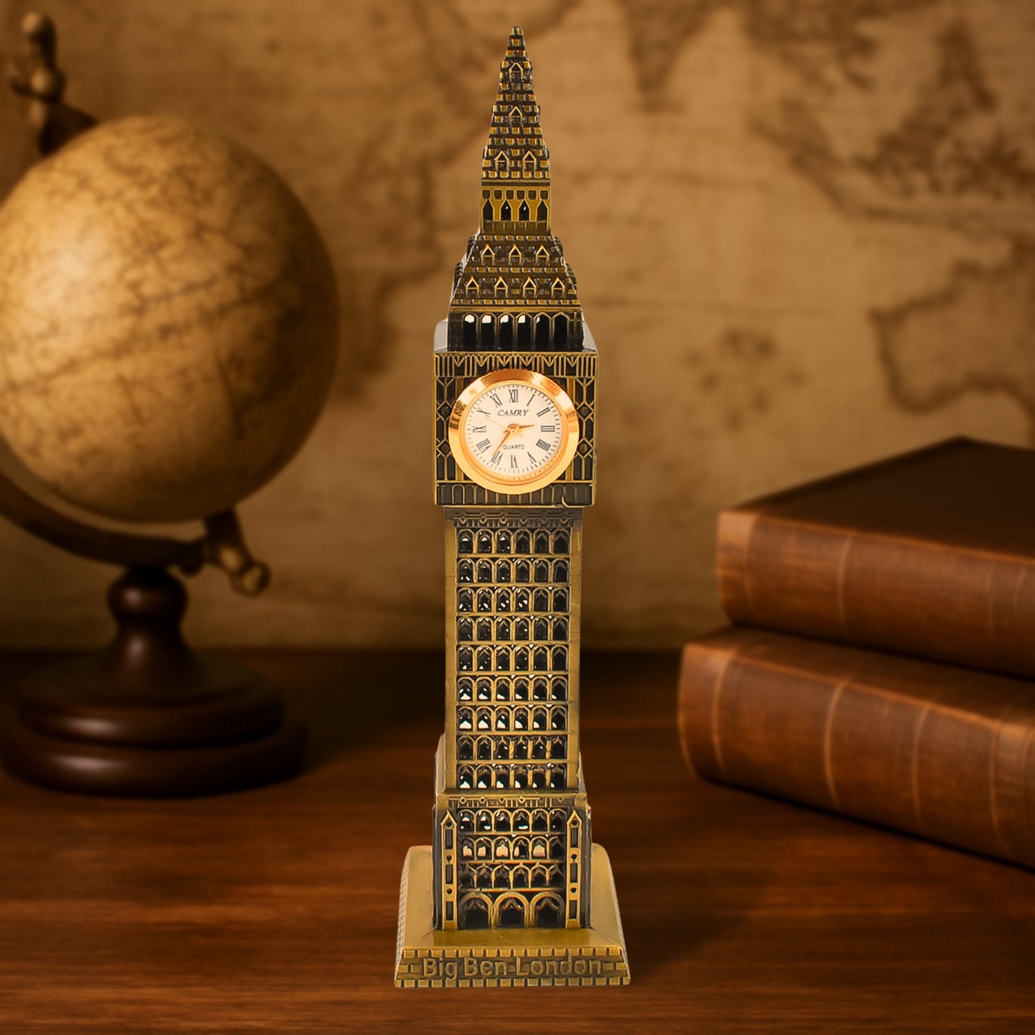 ALVENZA Big Ben Miniature Metal Statue – Elegant Home Decor Accent