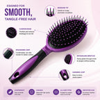 Cushioned Paddle Hair Brush Detangling & Frizz Control for All Hair - Front View
